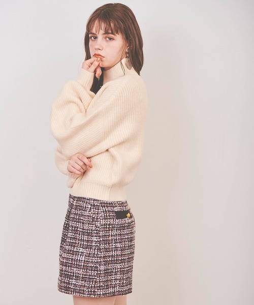 31 Sons de mode（トランテアン　ソン　ドゥ　モード）の「畔ざっくりニットプルオーバー（ニット/セーター・レディース・オフホワイト/イエロー/コーラルピンク・36）」の4枚目の写真