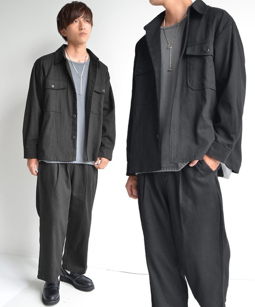 MinoriTY（マイノリティ）の「セットアップCPOビッグサイズ（セットアップ・メンズ・グレー/ブラック/カーキ・L/M）」の2枚目の写真