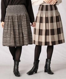 Comme　Ca　Mature | 《リバーシブルスカート》ツイードチェック×ビッグギンガム(スカート)