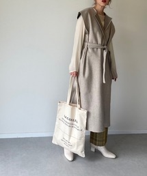 y/m by misato | ダブルフェイスノーカラージレ(ベスト)