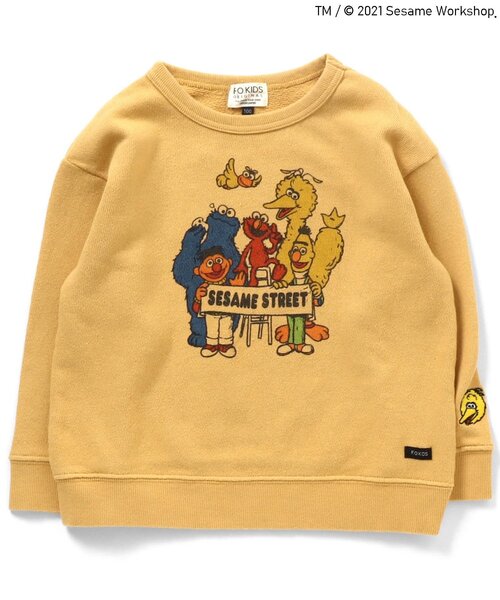F.O.KIDS(エフオーキッズ)の「/セサミストリート コラボトレーナー(スウェット・キッズ・ブルー/レッド/イエロー/グリーン・80/90/95/100/110/120/130/140)」の3枚目の写真