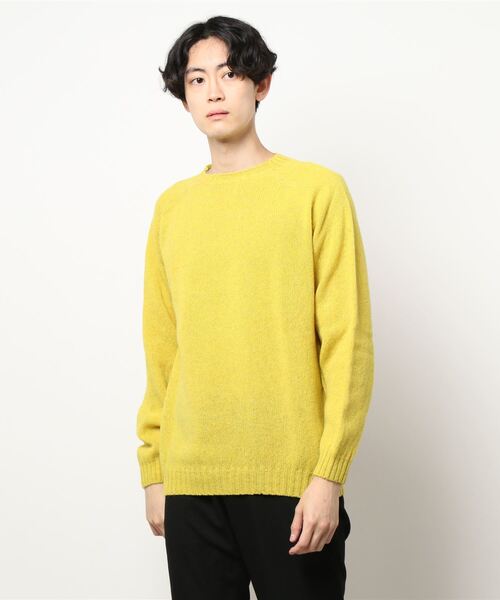 Harley of Scotland（ハーレーオブスコットランド）の「SHETLAND WOOL CREW NECK KNIT（ニット/セーター・メンズ・グリーン系その他3/ダークグリーン/グリーン系その他2/グレー/サンドベージュ/ベージュ系その他2/ブラウン系その他5/イエロー系その他3/モカ/バイオレット/ピンク系その他/ブルー系その他4/グリーン系その他7/グレー系その他/ブルー系その他/ライトグリーン/アイボリー/ブラウン系その他2/パープル系その他/ブルー系その他5/グリーン系その他4/イエロー系その他2/チャコールグレー/イエロー系その他/ストーン/ブルー系その他2/ブルーグリーン/ネイビー系/ホワイト系その他/ブラック/ピンク系その他2/その他・40/42/44）」の16枚目の写真