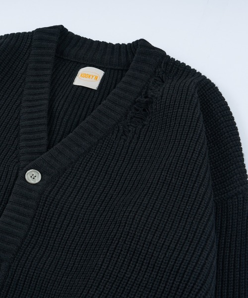 WHO'S WHO gallery（フーズフーギャラリー）の「【KOOKY'N/クーキー】クラッシュニットカーディガン（カーディガン/ボレロ・メンズ・ブラック/ネイビー/チャコールグレー/グリーン・FREE）」の21枚目の写真