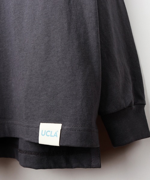 UCLA(ユーシーエルエー)の「UCLA カレッジロゴ ワンポイント刺繍 ラガーポロシャツ(ポロシャツ・メンズ・アッシュ/スミクロ/ネイビー/グリーン・M/L)」の12枚目の写真