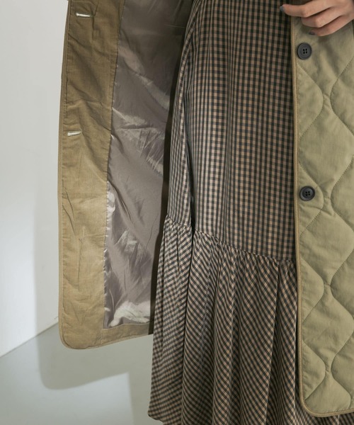 URBAN RESEARCH（アーバンリサーチ）の「UR TECH 中綿撥水キルトコート（その他アウター・レディース・カーキ/ブラック・FREE）」の6枚目の写真