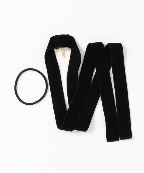 Monocoro toppi（モノコロトッピ）の「大人っぽガーリー。ベロアリボンヘアゴムセットポニーフック（ヘアゴム・レディース・ブラック/グレー/ベージュ/ブラウン・フリー）」の22枚目の写真