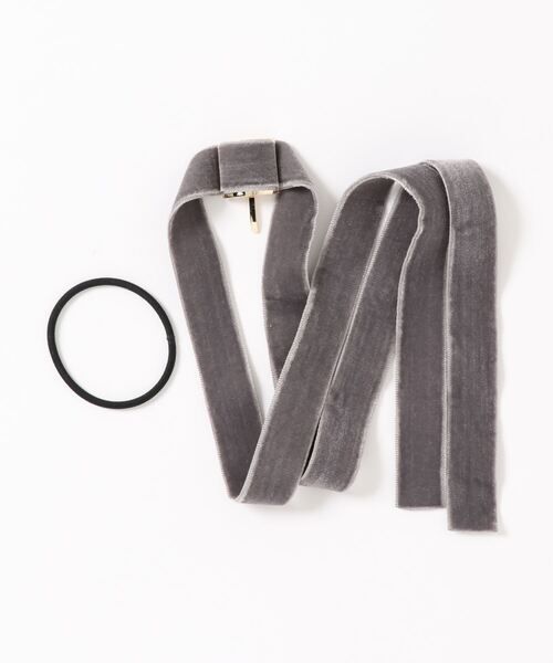 Monocoro toppi（モノコロトッピ）の「大人っぽガーリー。ベロアリボンヘアゴムセットポニーフック（ヘアゴム・レディース・ブラック/グレー/ベージュ/ブラウン・フリー）」の21枚目の写真