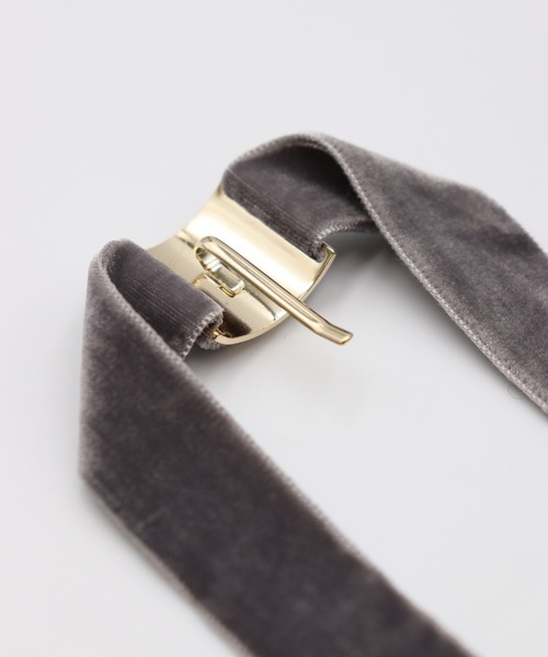 Monocoro toppi（モノコロトッピ）の「大人っぽガーリー。ベロアリボンヘアゴムセットポニーフック（ヘアゴム・レディース・ブラック/グレー/ベージュ/ブラウン・フリー）」の13枚目の写真