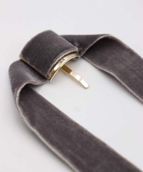 Monocoro toppi（モノコロトッピ）の「大人っぽガーリー。ベロアリボンヘアゴムセットポニーフック（ヘアゴム・レディース・ブラック/グレー/ベージュ/ブラウン・フリー）」の12枚目の写真