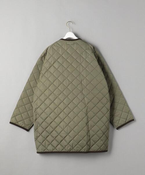 Kaptain Sunshine(キャプテン サンシャイン)の「<KAPTAIN SUNSHINE × Barbour>キルティング コート Ψ(ノーカラーコート・レディース・オリーブ・36)」の2枚目の写真