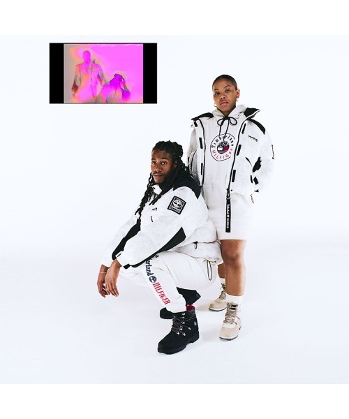 Timberland（ティンバーランド）の「【Tommy Hilfiger × Timberland】トランスペアレントパッファジャケット（ダウンジャケット/コート・メンズ・ホワイト×ブラック・MEDIUM/LARGE/X-LARGE/SMALL）」の7枚目の写真