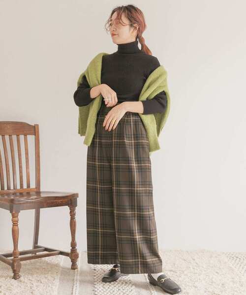 ITEMS URBANRESEARCH（アイテムズ アーバンリサーチ）の「チェックワイドパンツ（その他パンツ・レディース・チャコールグレー/ブラウン・FREE）」の19枚目の写真
