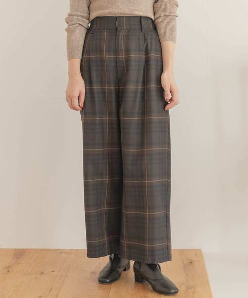 ITEMS URBANRESEARCH（アイテムズ アーバンリサーチ）の「チェックワイドパンツ（その他パンツ・レディース・チャコールグレー/ブラウン・FREE）」の20枚目の写真