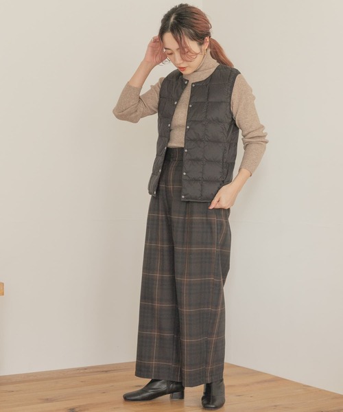 ITEMS URBANRESEARCH（アイテムズ アーバンリサーチ）の「チェックワイドパンツ（その他パンツ・レディース・チャコールグレー/ブラウン・FREE）」の17枚目の写真