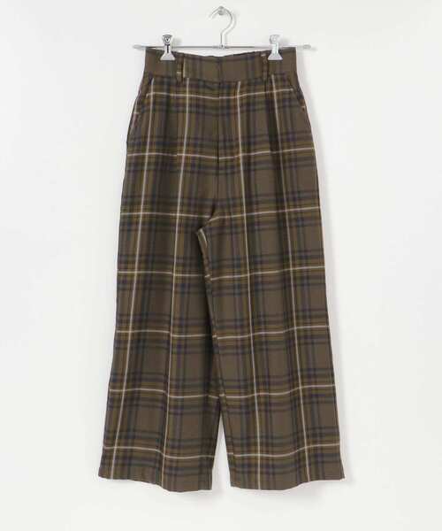 ITEMS URBANRESEARCH（アイテムズ アーバンリサーチ）の「チェックワイドパンツ（その他パンツ・レディース・チャコールグレー/ブラウン・FREE）」の5枚目の写真