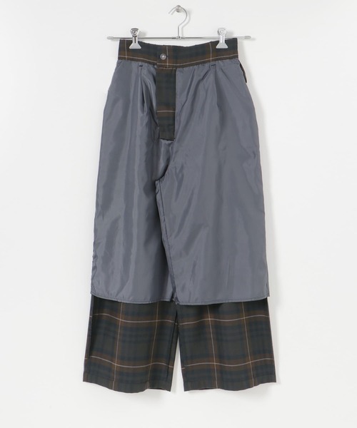 ITEMS URBANRESEARCH（アイテムズ アーバンリサーチ）の「チェックワイドパンツ（その他パンツ・レディース・チャコールグレー/ブラウン・FREE）」の14枚目の写真