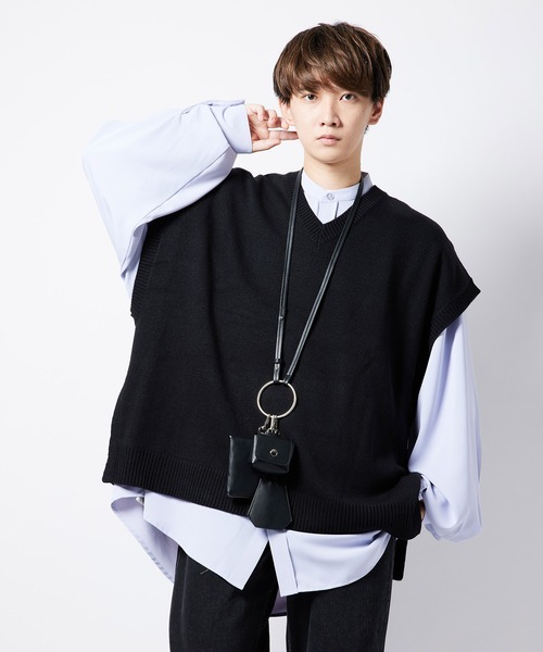 re_k by JUNRED(レクバイジュンレッド)の「【 re_k by JUNRed 】VネックBIGニットベスト(ベスト・メンズ・ブラウン/ブラック/モスグリーン・M/L/S)」の6枚目の写真