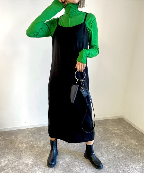 MLI'A(エムリア)の「柄ショートニット+ニットキャミワンピース/SET(ワンピース・レディース・ベージュ系1/ブラック×ホワイト/グリーン系7・M)」の20枚目の写真