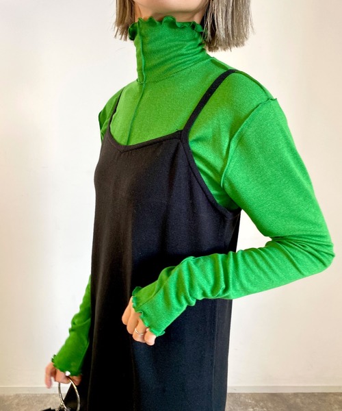 MLI'A(エムリア)の「柄ショートニット+ニットキャミワンピース/SET(ワンピース・レディース・ベージュ系1/ブラック×ホワイト/グリーン系7・M)」の19枚目の写真