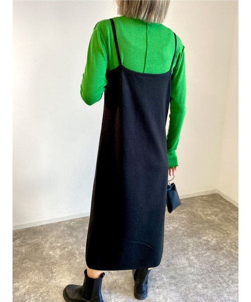 MLI'A(エムリア)の「柄ショートニット+ニットキャミワンピース/SET(ワンピース・レディース・ベージュ系1/ブラック×ホワイト/グリーン系7・M)」の17枚目の写真