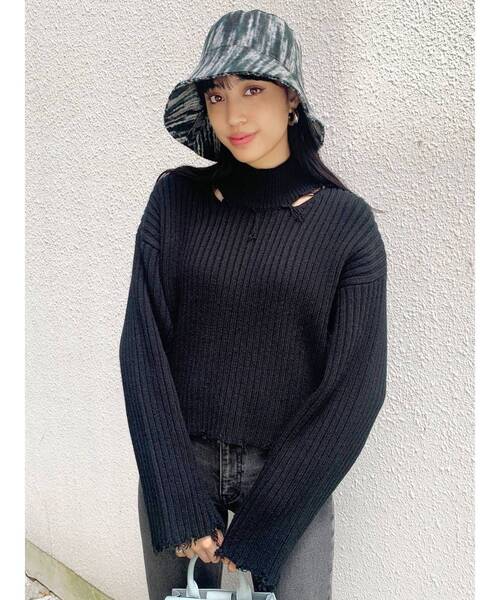 EMODA（エモダ）の「リバーシブルバケットハット（ハット・レディース・ブラック/ブラウン・FREE）」の8枚目の写真