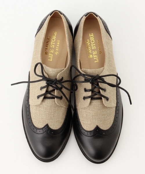 B:MING by BEAMS（ビーミングバイビームス）の「＜InRed 7月号掲載＞★1 ビーミング by ビームス / ウイングチップシューズ（その他シューズ・レディース・ホワイト系その他/ブラック/ブラック系その他・37/35/39）」の5枚目の写真