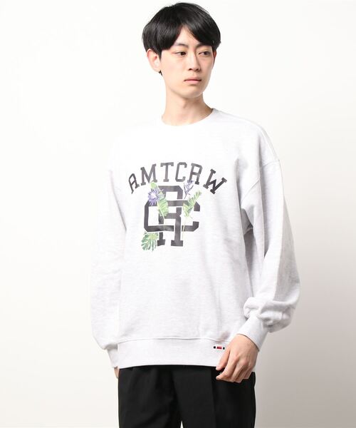 ROMANTIC CROWN(ロマンティッククラウン)の「ROMANTIC CROWN(ロマンティッククラウン) /RCロゴセルバススウェットシャツ RC LOGO SELVAS SWEAT SHIRT(スウェット・レディース・ライトグレー/ブラック・M/L/XL)」の12枚目の写真