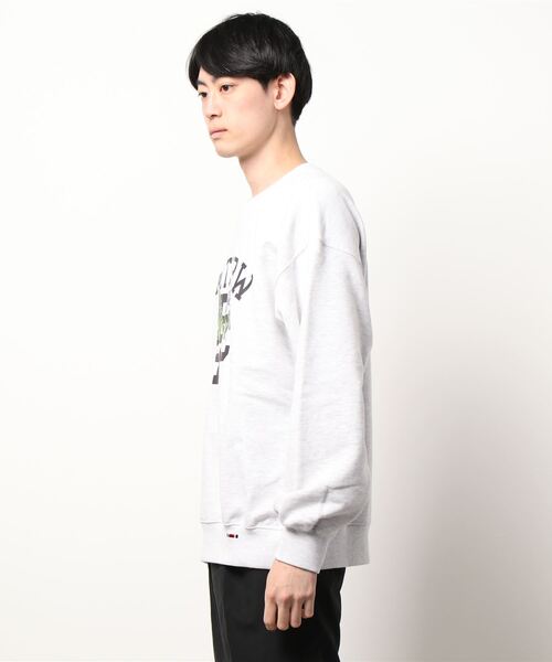 ROMANTIC CROWN(ロマンティッククラウン)の「ROMANTIC CROWN(ロマンティッククラウン) /RCロゴセルバススウェットシャツ RC LOGO SELVAS SWEAT SHIRT(スウェット・レディース・ライトグレー/ブラック・M/L/XL)」の13枚目の写真