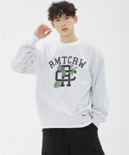 ROMANTIC CROWN(ロマンティッククラウン)の「ROMANTIC CROWN(ロマンティッククラウン) /RCロゴセルバススウェットシャツ RC LOGO SELVAS SWEAT SHIRT(スウェット・レディース・ライトグレー/ブラック・M/L/XL)」の3枚目の写真