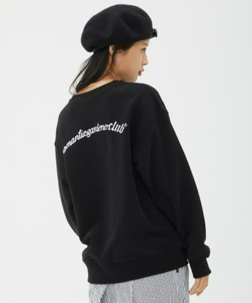 ROMANTIC CROWN(ロマンティッククラウン)の「ROMANTIC CROWN(ロマンティッククラウン) /RCロゴセルバススウェットシャツ RC LOGO SELVAS SWEAT SHIRT(スウェット・レディース・ライトグレー/ブラック・M/L/XL)」の5枚目の写真
