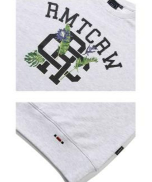 ROMANTIC CROWN(ロマンティッククラウン)の「ROMANTIC CROWN(ロマンティッククラウン) /RCロゴセルバススウェットシャツ RC LOGO SELVAS SWEAT SHIRT(スウェット・レディース・ライトグレー/ブラック・M/L/XL)」の6枚目の写真