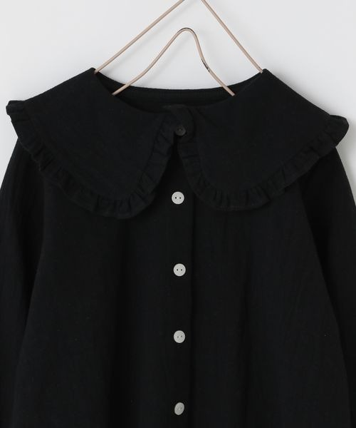 LOWRYS FARM(ローリーズファーム)の「コットンフリルカラーブラウス 262459(シャツ/ブラウス・キッズ・オフホワイト/ブラック/ライム・110cm/120cm/130cm/140cm/150cm)」の9枚目の写真