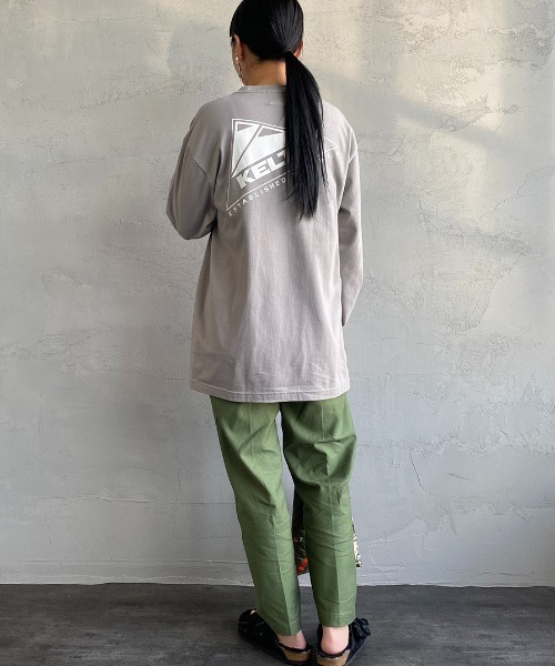 KELTY（ケルティ）の「[KELTY/ケルティ] 別注 ビッグシルエット バックロゴプリントロンＴ（Tシャツ/カットソー・レディース・ホワイト/グレー/グリーン/スミクロ/ピンク/ネイビー・S/M/L）」の12枚目の写真