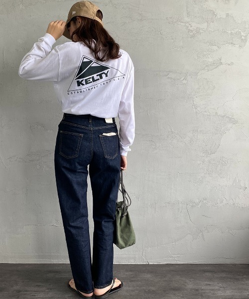 KELTY（ケルティ）の「[KELTY/ケルティ] 別注 ビッグシルエット バックロゴプリントロンＴ（Tシャツ/カットソー・レディース・ホワイト/グレー/グリーン/スミクロ/ピンク/ネイビー・S/M/L）」の21枚目の写真