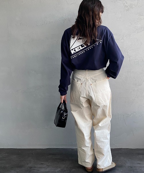 KELTY（ケルティ）の「[KELTY/ケルティ] 別注 ビッグシルエット バックロゴプリントロンＴ（Tシャツ/カットソー・レディース・ホワイト/グレー/グリーン/スミクロ/ピンク/ネイビー・S/M/L）」の16枚目の写真