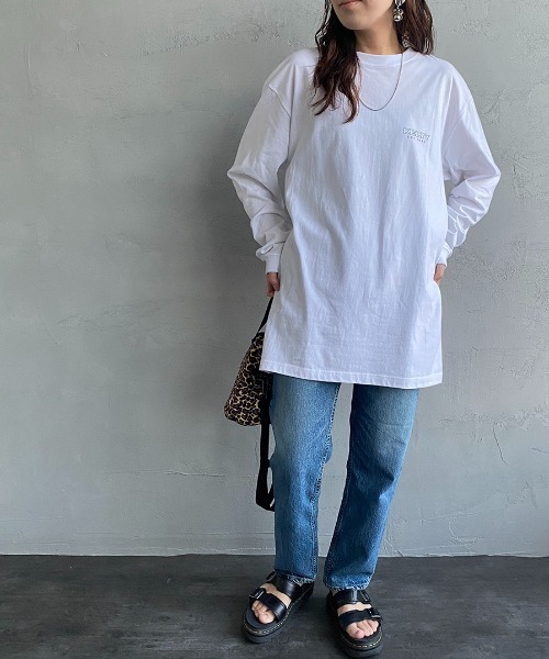 KELTY（ケルティ）の「[KELTY/ケルティ] 別注 ビッグシルエット バックロゴプリントロンＴ（Tシャツ/カットソー・レディース・ホワイト/グレー/グリーン/スミクロ/ピンク/ネイビー・S/M/L）」の7枚目の写真