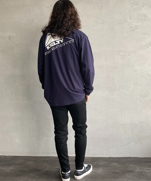 KELTY（ケルティ）の「[KELTY/ケルティ] 別注 ビッグシルエット バックロゴプリントロンＴ（Tシャツ/カットソー・レディース・ホワイト/グレー/グリーン/スミクロ/ピンク/ネイビー・S/M/L）」の17枚目の写真