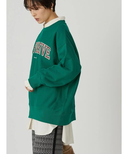 AMERICAN HOLIC（アメリカンホリック）の「ロゴ裏毛プルオーバー（スウェット・レディース・チャコールグレー/オフホワイト/グリーン・M/L）」の22枚目の写真