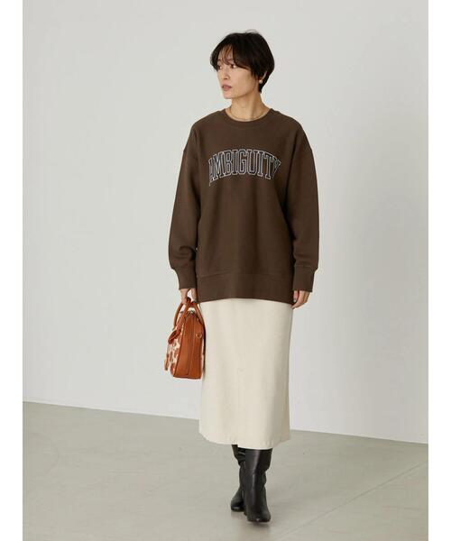 AMERICAN HOLIC（アメリカンホリック）の「ロゴ裏毛プルオーバー（スウェット・レディース・チャコールグレー/オフホワイト/グリーン・M/L）」の15枚目の写真