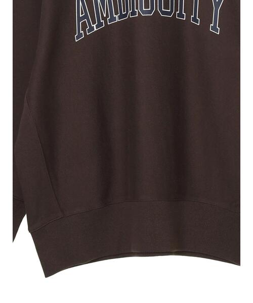 AMERICAN HOLIC（アメリカンホリック）の「ロゴ裏毛プルオーバー（スウェット・レディース・チャコールグレー/オフホワイト/グリーン・M/L）」の9枚目の写真