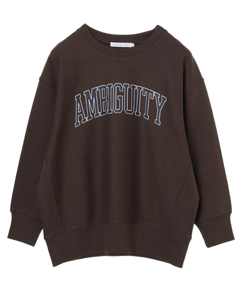 AMERICAN HOLIC（アメリカンホリック）の「ロゴ裏毛プルオーバー（スウェット・レディース・チャコールグレー/オフホワイト/グリーン・M/L）」の2枚目の写真