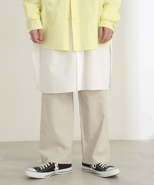 SENSE OF PLACE by URBAN RESEARCH（センスオブプレイスバイアーバンリサーチ）の「『セットアップ対応』ワイドスラックス（スラックス・メンズ・グレー/ライトベージュ・SMALL/MEDIUM/LARGE）」の3枚目の写真