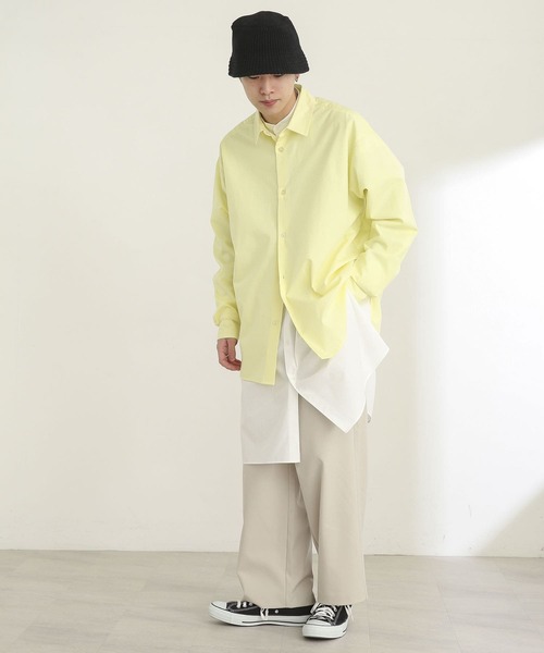 SENSE OF PLACE by URBAN RESEARCH（センスオブプレイスバイアーバンリサーチ）の「『セットアップ対応』ワイドスラックス（スラックス・メンズ・グレー/ライトベージュ・SMALL/MEDIUM/LARGE）」の5枚目の写真