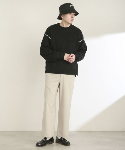 SENSE OF PLACE by URBAN RESEARCH（センスオブプレイスバイアーバンリサーチ）の「『セットアップ対応』ワイドスラックス（スラックス・メンズ・グレー/ライトベージュ・SMALL/MEDIUM/LARGE）」の8枚目の写真