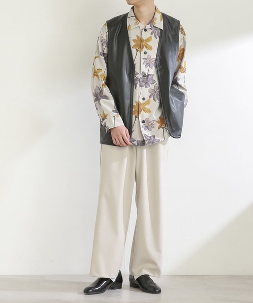 SENSE OF PLACE by URBAN RESEARCH（センスオブプレイスバイアーバンリサーチ）の「『セットアップ対応』ワイドスラックス（スラックス・メンズ・グレー/ライトベージュ・SMALL/MEDIUM/LARGE）」の10枚目の写真