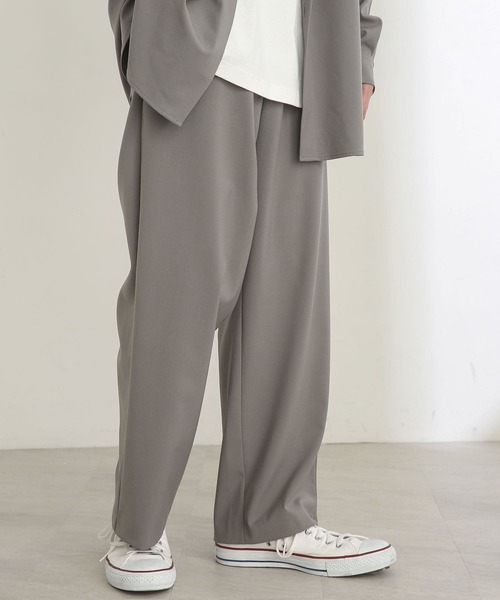 SENSE OF PLACE by URBAN RESEARCH（センスオブプレイスバイアーバンリサーチ）の「『セットアップ対応』ワイドスラックス（スラックス・メンズ・グレー/ライトベージュ・SMALL/MEDIUM/LARGE）」の16枚目の写真