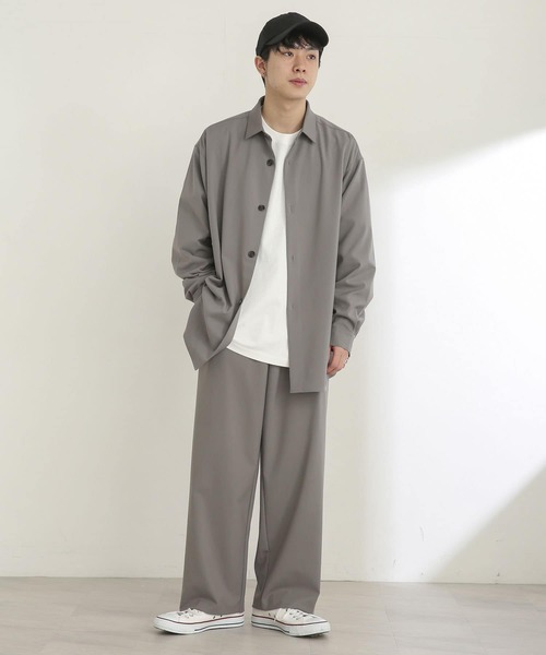 SENSE OF PLACE by URBAN RESEARCH（センスオブプレイスバイアーバンリサーチ）の「『セットアップ対応』ワイドスラックス（スラックス・メンズ・グレー/ライトベージュ・SMALL/MEDIUM/LARGE）」の17枚目の写真