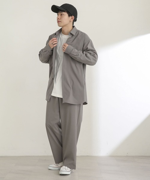 SENSE OF PLACE by URBAN RESEARCH（センスオブプレイスバイアーバンリサーチ）の「『セットアップ対応』ワイドスラックス（スラックス・メンズ・グレー/ライトベージュ・SMALL/MEDIUM/LARGE）」の18枚目の写真