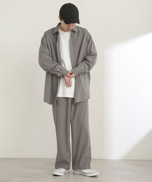 SENSE OF PLACE by URBAN RESEARCH（センスオブプレイスバイアーバンリサーチ）の「『セットアップ対応』ワイドスラックス（スラックス・メンズ・グレー/ライトベージュ・SMALL/MEDIUM/LARGE）」の19枚目の写真