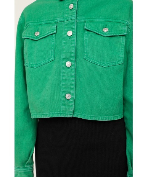 SLY（スライ）の「CHARLIE SH JK-E/ジャケット（デニムジャケット・レディース・グリーン・FREE）」の9枚目の写真